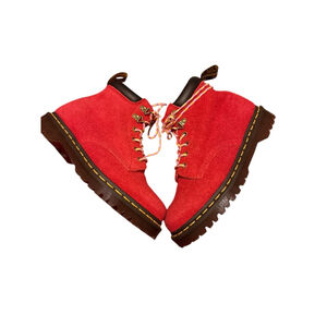 Dr. Martens Red 939 long napped suede Size 8